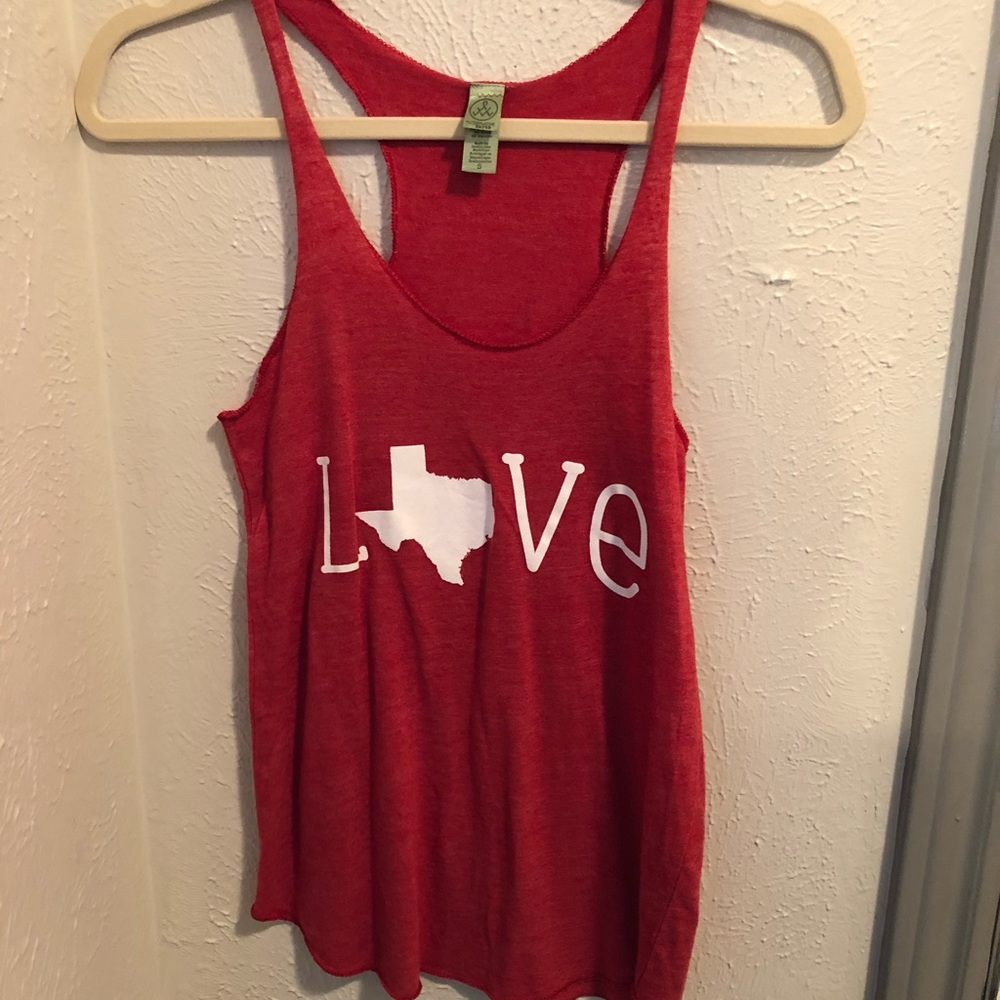The impeccable pig red love Texas tank